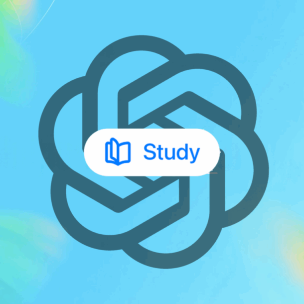 ChatGPT Study Mode logo on a colorful background