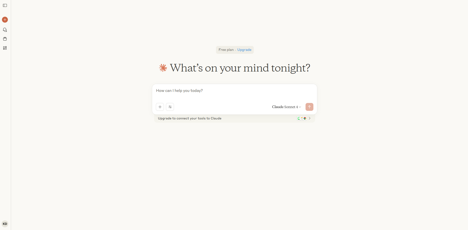 Claude AI tools chat interface for organizing and refining content