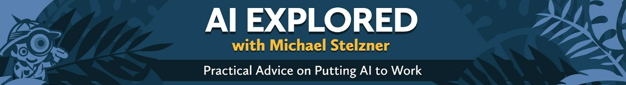 AI Explored podcast banner promoting practical tips for creating AI role in business