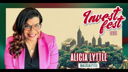Alicia Lyttle walks on stage at InvestFest 2025 to introduce how to build your AI team