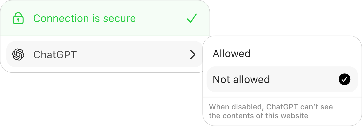ChatGPT Atlas privacy settings