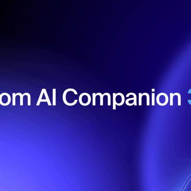 Zoom AI Companion 3.0 promotional graphic with gradient background